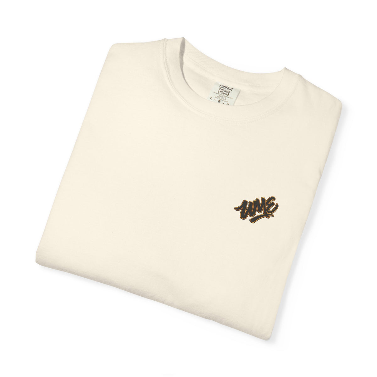 Garment-Dyed Heavyweight Tee — UME Black Logo Front & Back