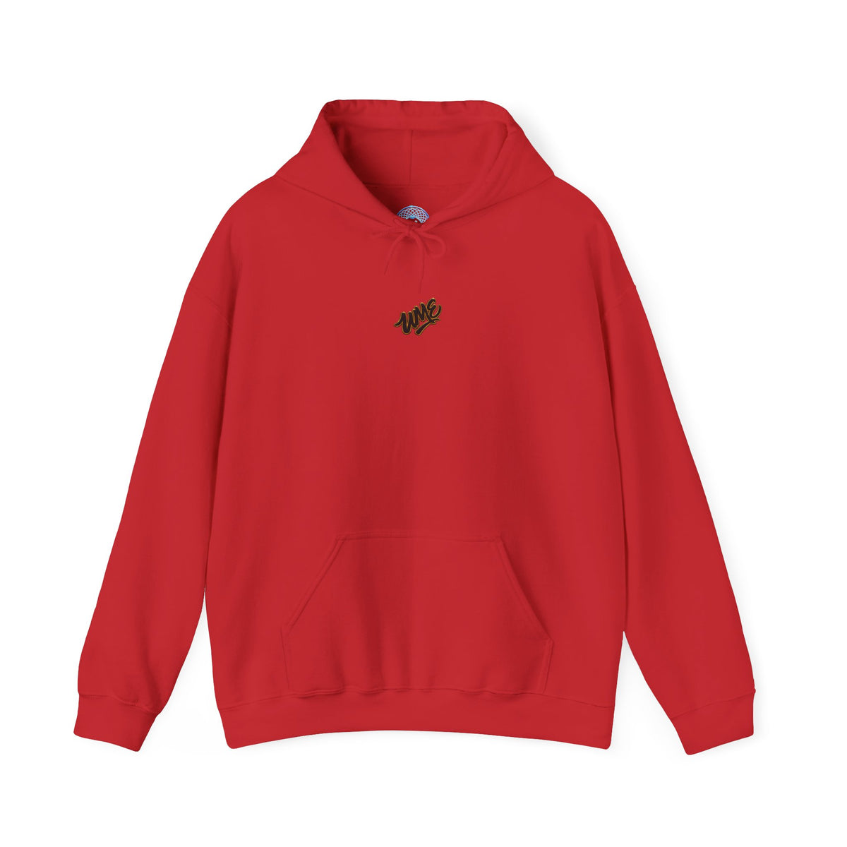 Hoodie — White UME Black Logo All-Over Print