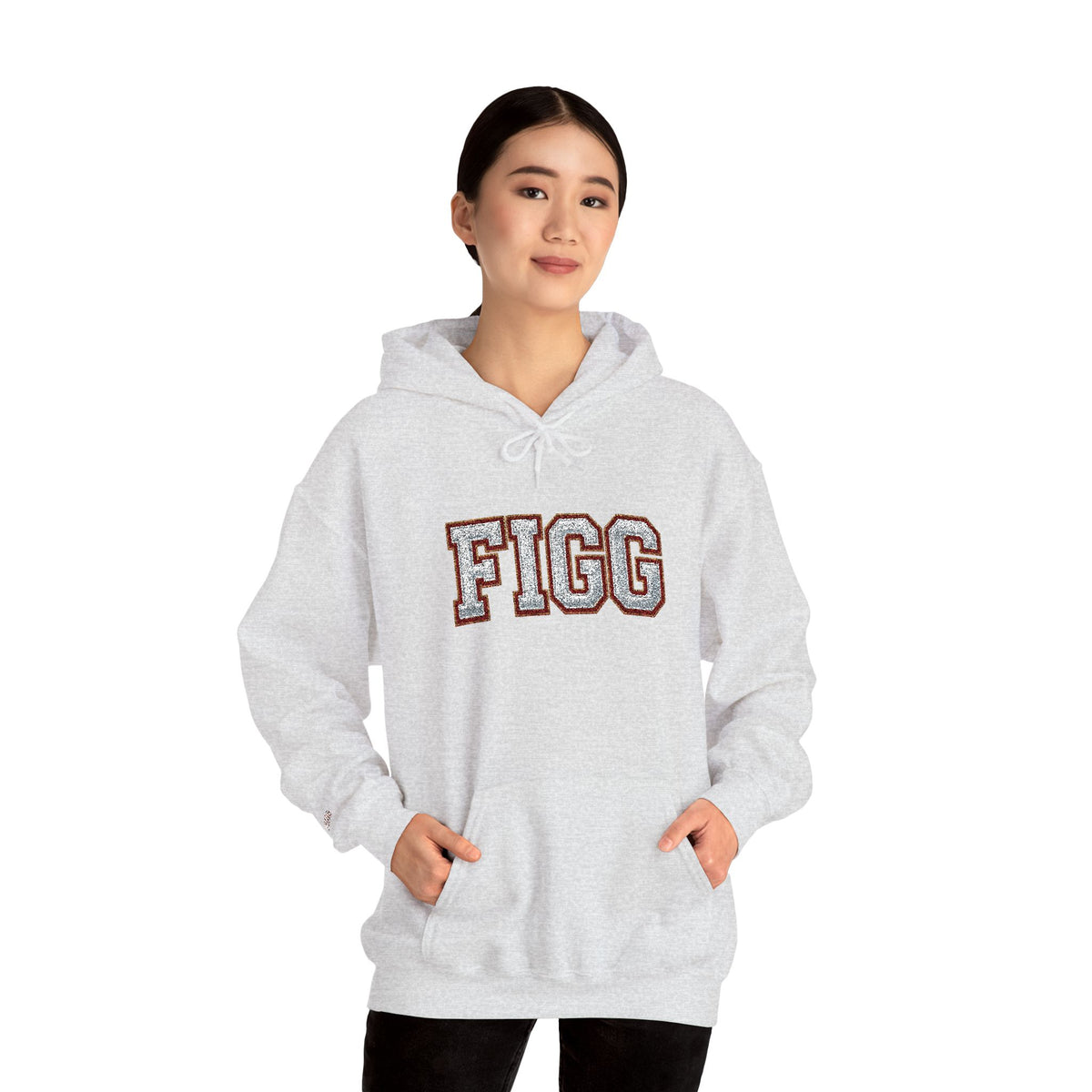 FFiGG Embroidered Varsity Hoodie — White, Black, Grey & More Colors