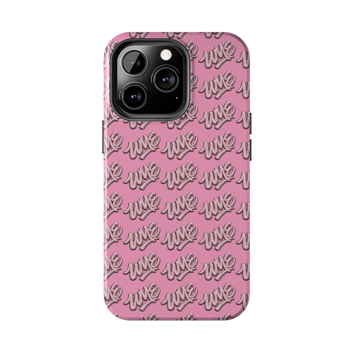 UME Tough Phone Case — Pink Logo Print | iPhone & Samsung