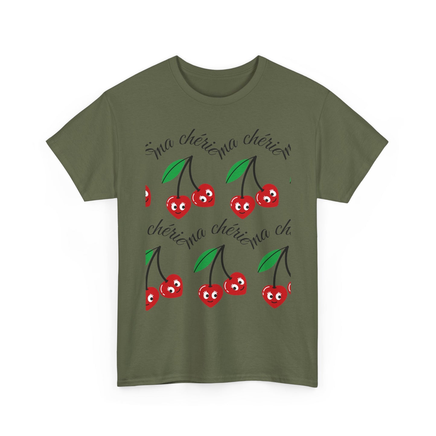 Cherry Pattern T‑Shirt — Cute Cherie Graphic Tee