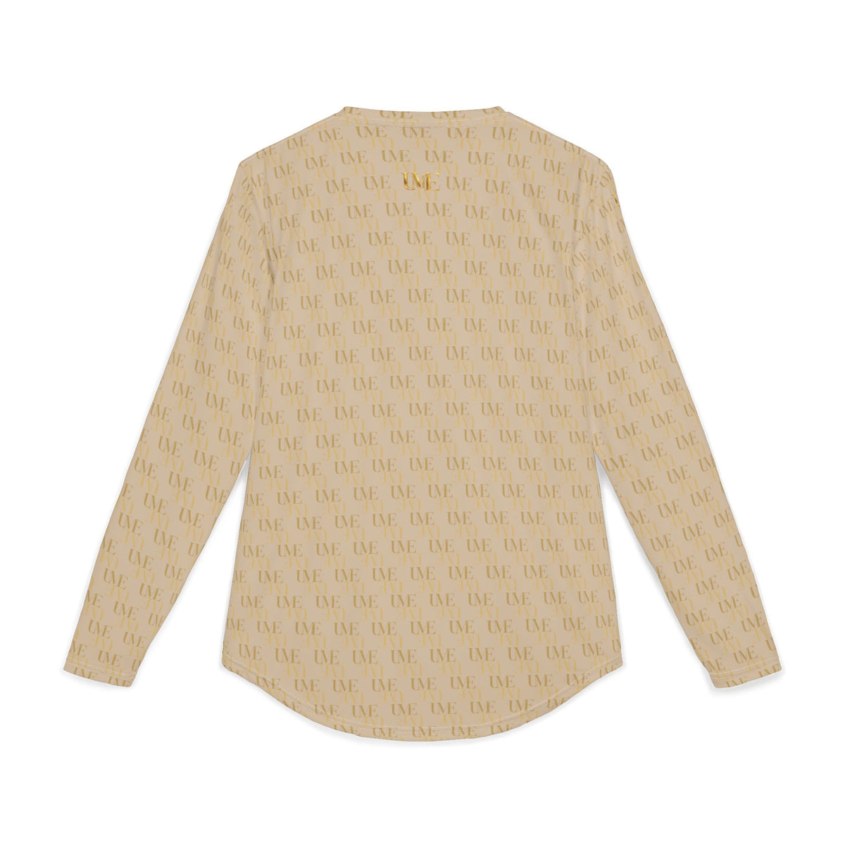 Men’s UV Protection Long Sleeve Shirt — Beige Monogram All-Over Print