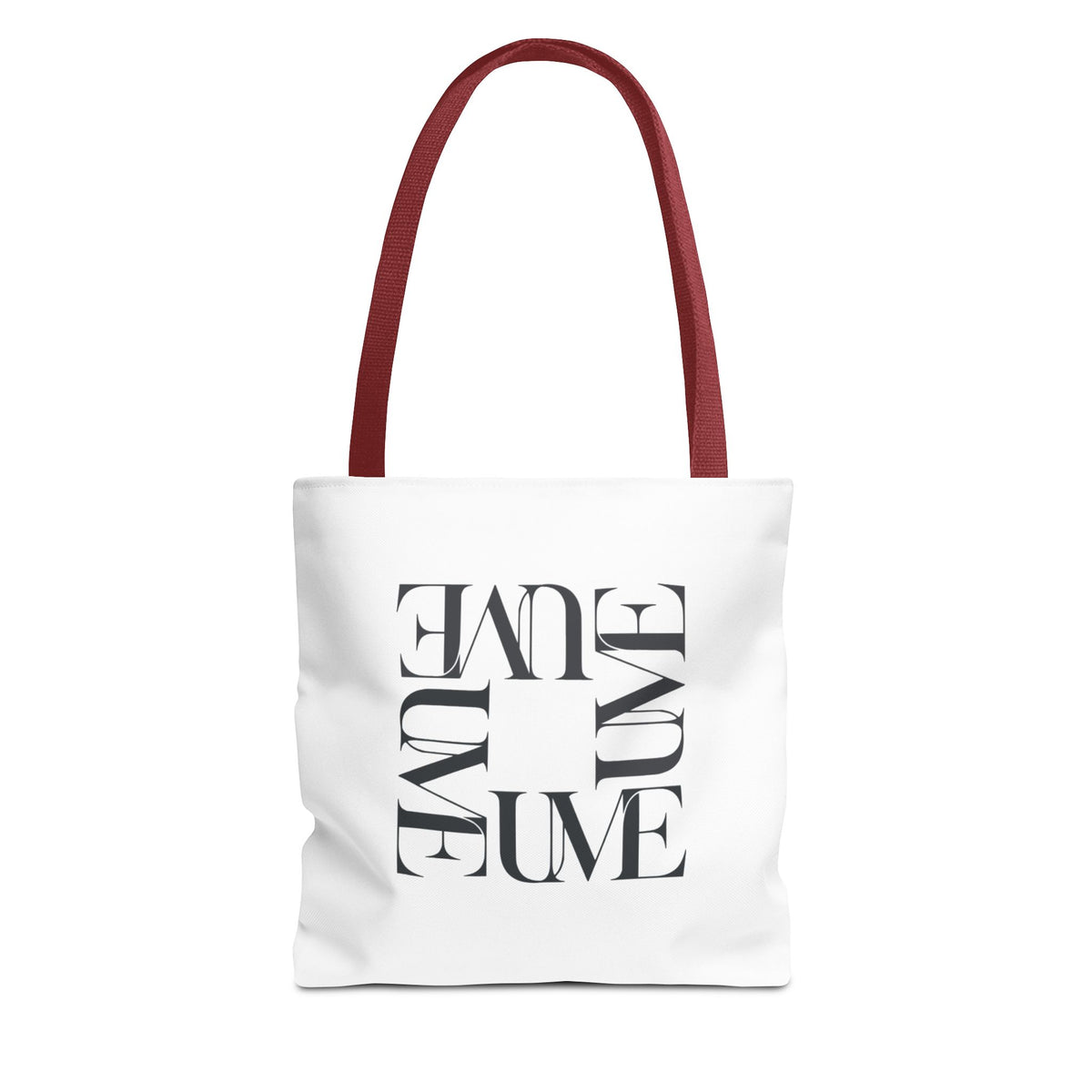 UME Square Typography Tote Bag — White
