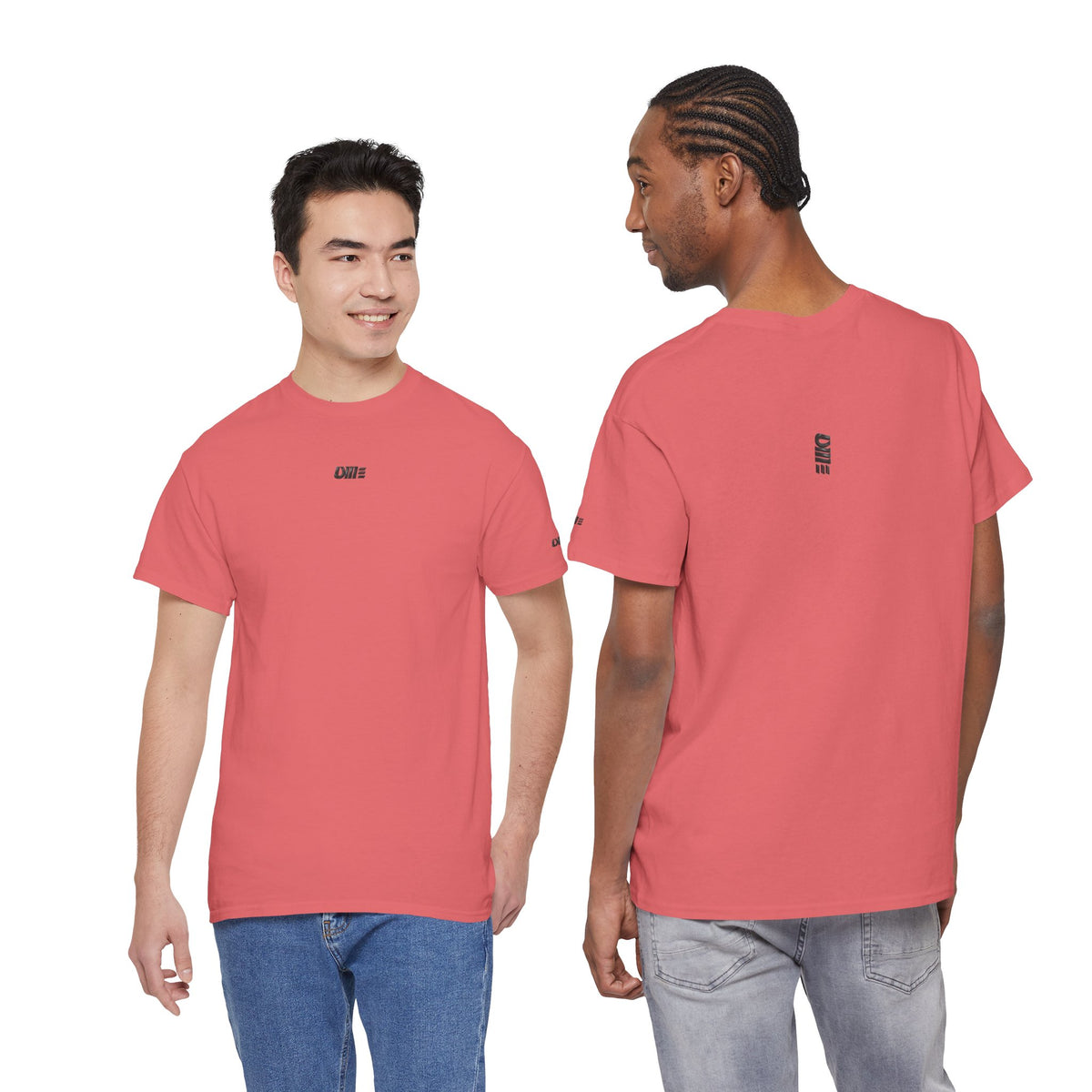 Minimalist Micro Logo Tee - White Cotton Casual Shirt