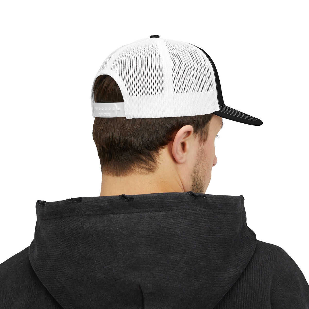 FFiGG Embroidered Vintage Trucker Cap — Black, Grey & Loden