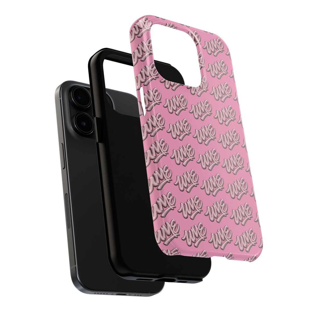 UME Tough Phone Case — Pink Logo Print | iPhone & Samsung