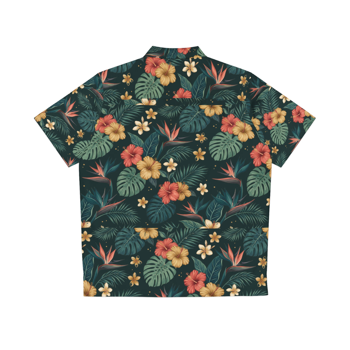 Tropical Floral Hawaiian Shirt — Vintage Hibiscus & Palm AOP