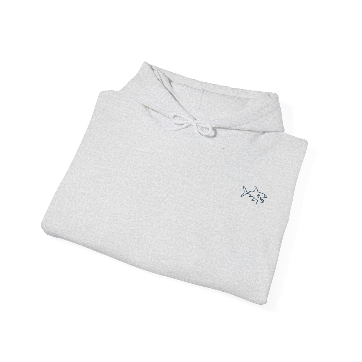 Minimal shark design Hoodie — Small Chest Outline Hoodie