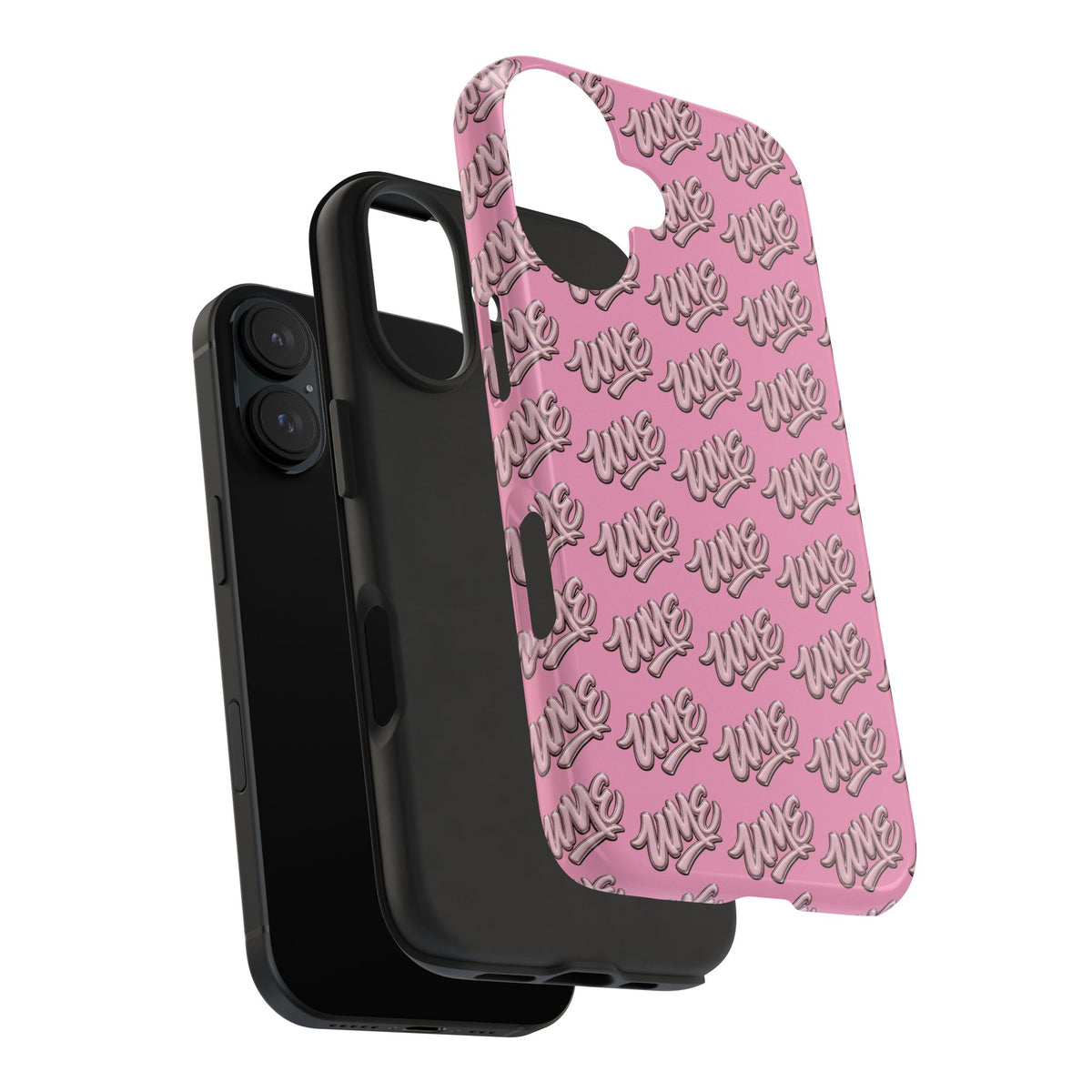 UME Tough Phone Case — Pink Logo Print | iPhone & Samsung