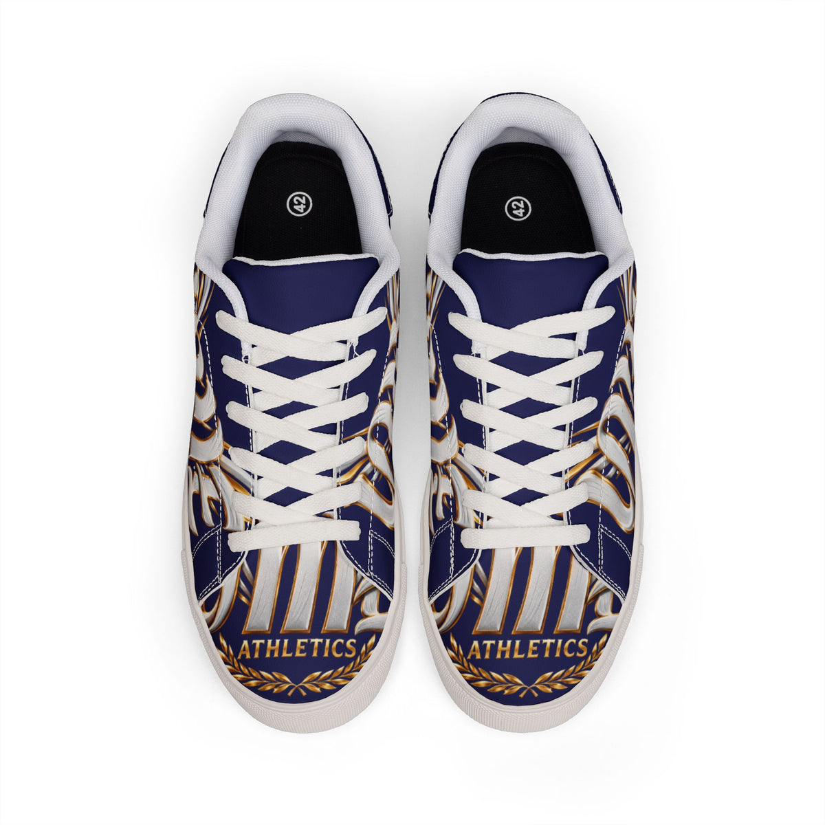 Copy of Low-Top Leather Sneakers — Black Gold Athletic Graphic