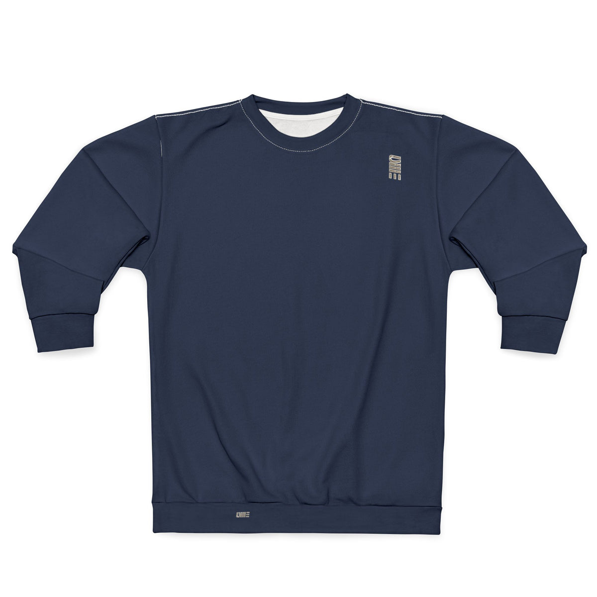 Minimal Crewneck Sweatshirt — Navy All-Over Print