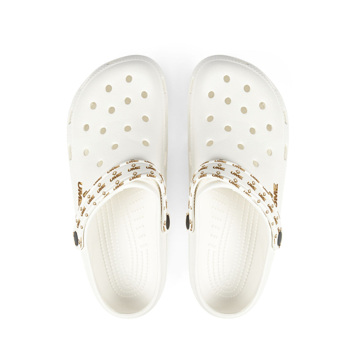 White All-Over Print EVA Foam Clogs — Slip-On Shoes