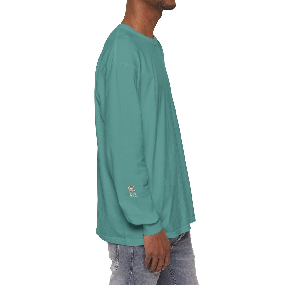 Garment-Dyed Long-Sleeve T-Shirt — Multi-Color Minimal Graphic