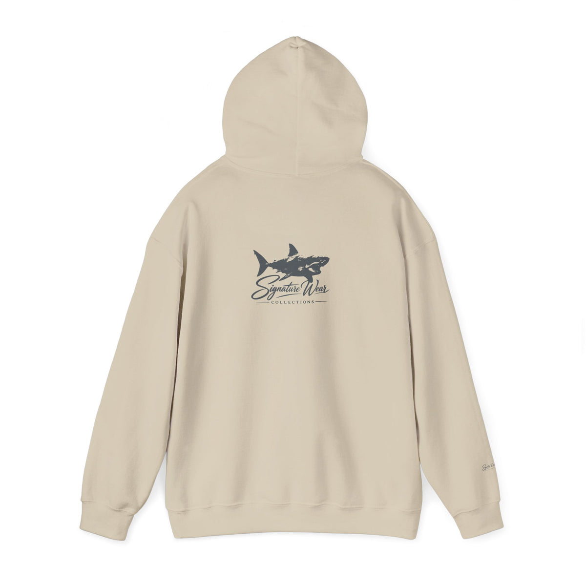 Shark Logo Hoodie — "Signature Wear" Graphic Pullover | White, Black & More