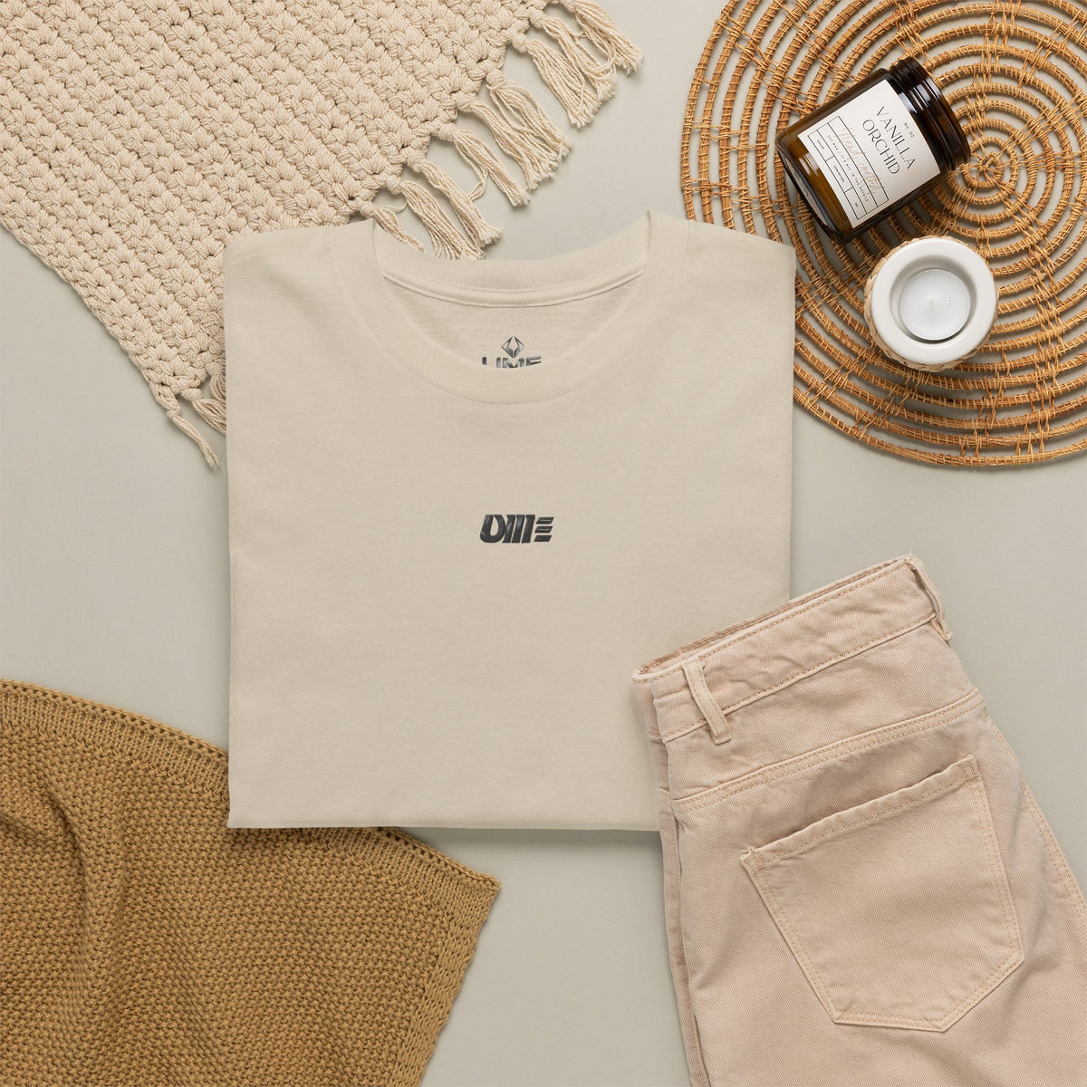 Minimalist Micro Logo Tee - White Cotton Casual Shirt