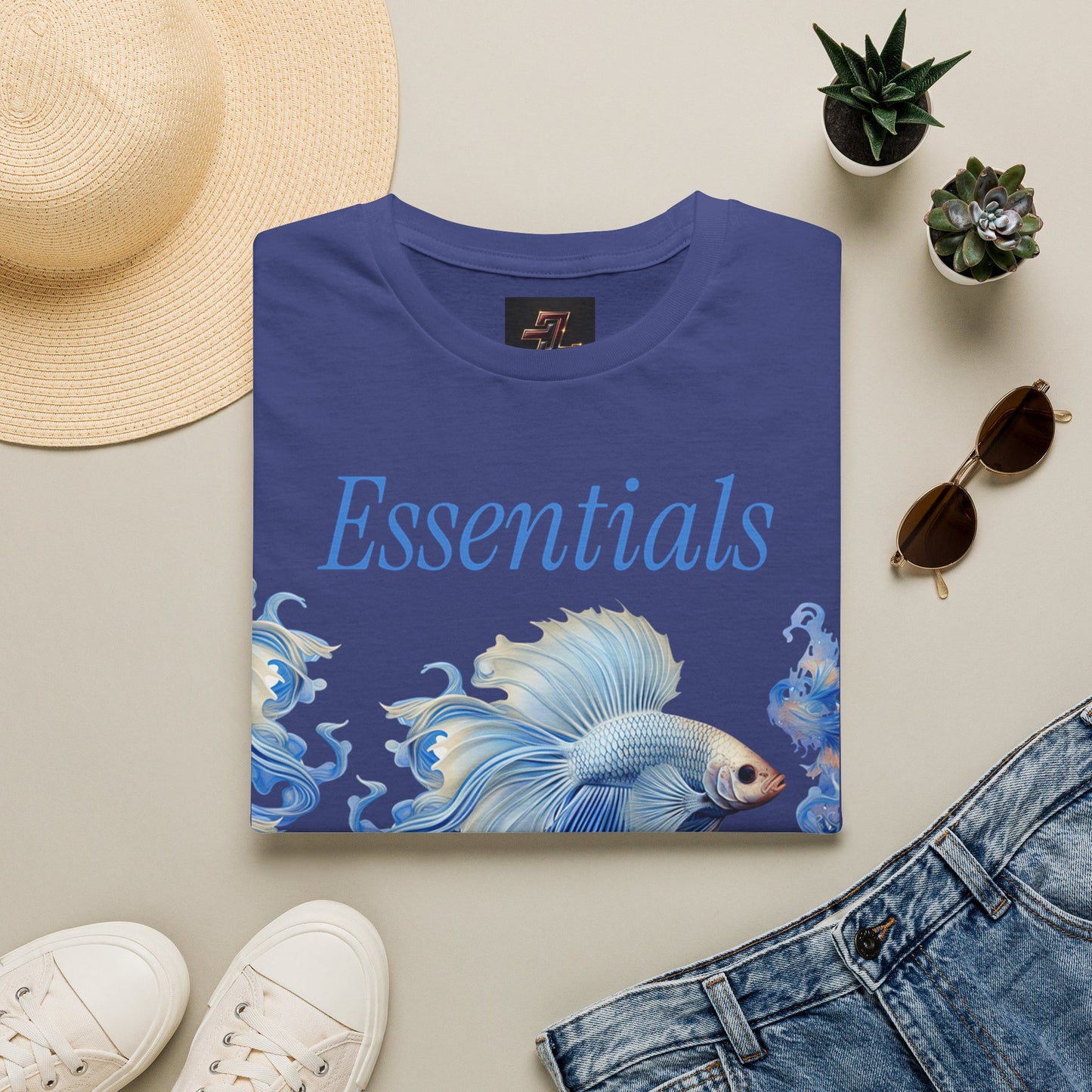 Essentials Betta Fish Graphic Tee — Softstyle Unisex T-Shirt