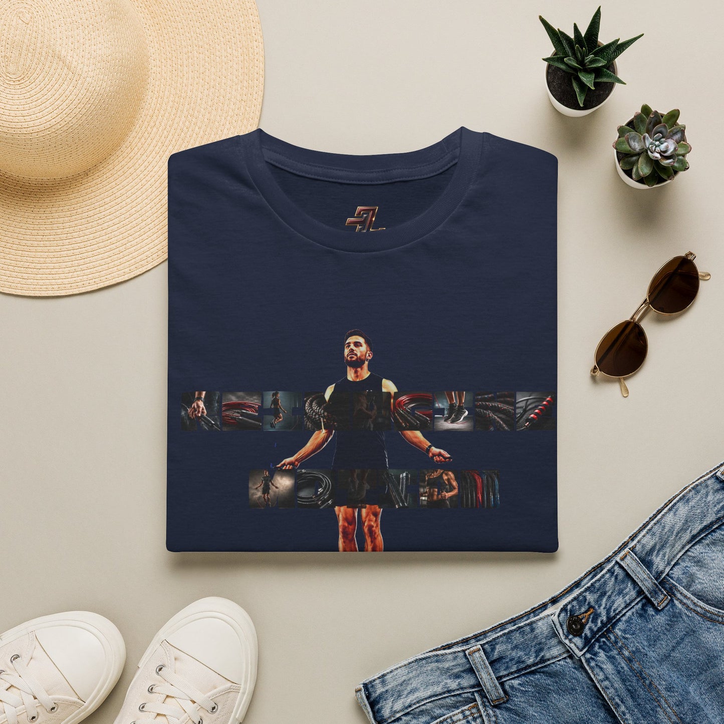 The Grind Graphic Tee — Cinematic Athlete Collage