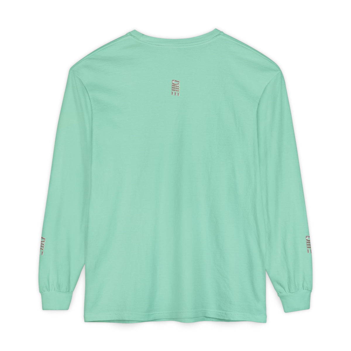 Garment-Dyed Long-Sleeve T-Shirt — Multi-Color Minimal Graphic