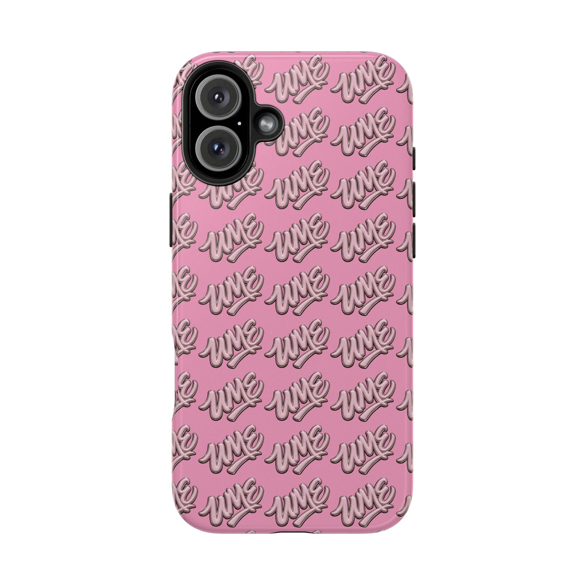 UME Tough Phone Case — Pink Logo Print | iPhone & Samsung