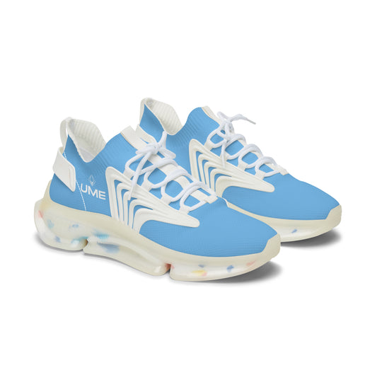 Women's Sky Blue UME Mesh Sneakers — Light Graphic Cloud Sole Athletic Shoe