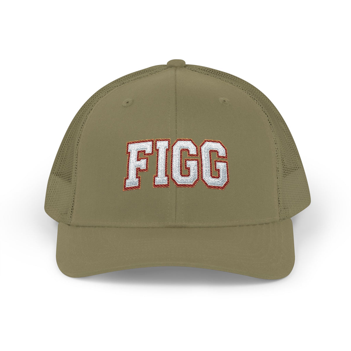 FFiGG Embroidered Vintage Trucker Cap — Black, Grey & Loden
