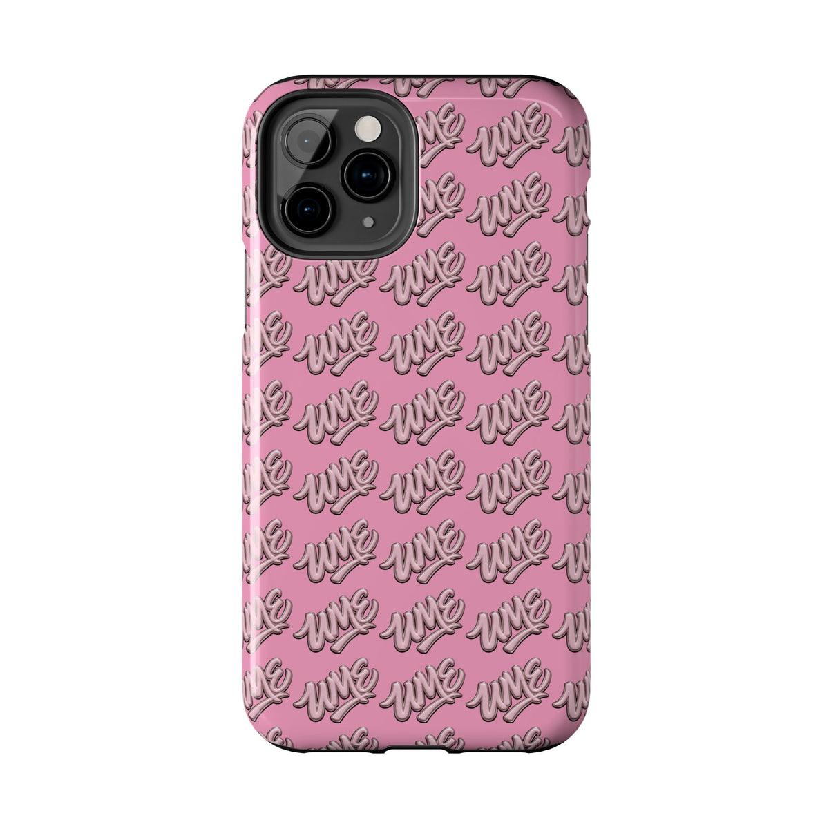 UME Tough Phone Case — Pink Logo Print | iPhone & Samsung