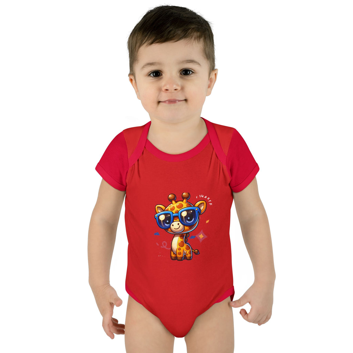 Giraffe Sunglasses Baby Bodysuit — Cute Infant Onesie