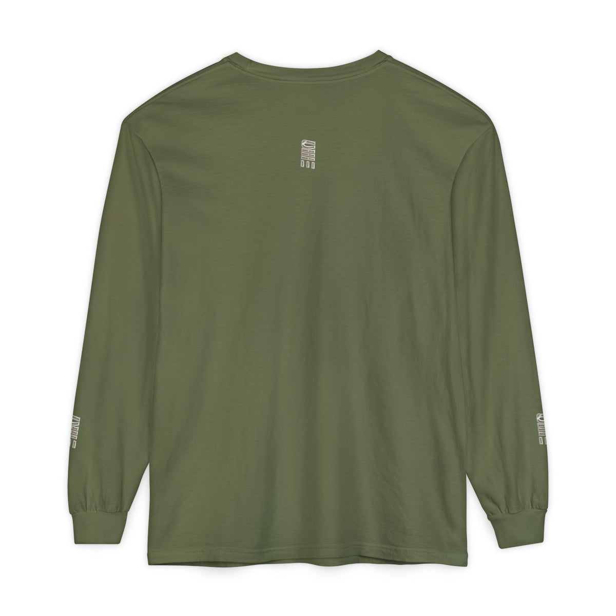 Garment-Dyed Long-Sleeve T-Shirt — Multi-Color Minimal Graphic