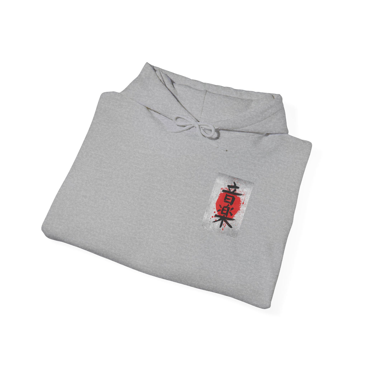 Samurai Poppy Hoodie — Japanese Ink Art Hooded Sweatshirt