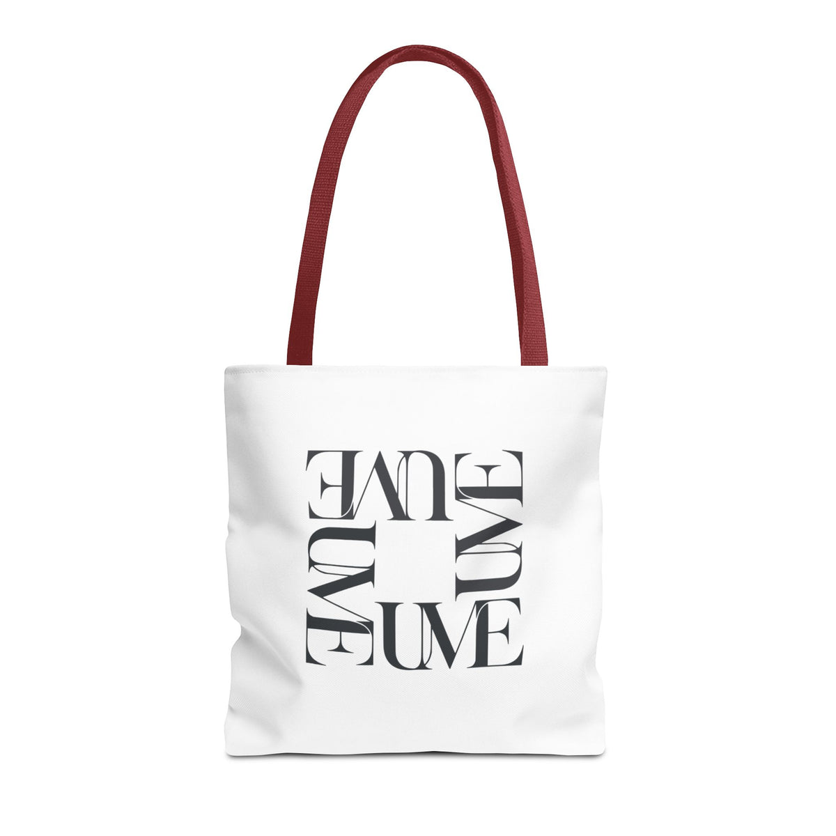 UME Square Typography Tote Bag — White