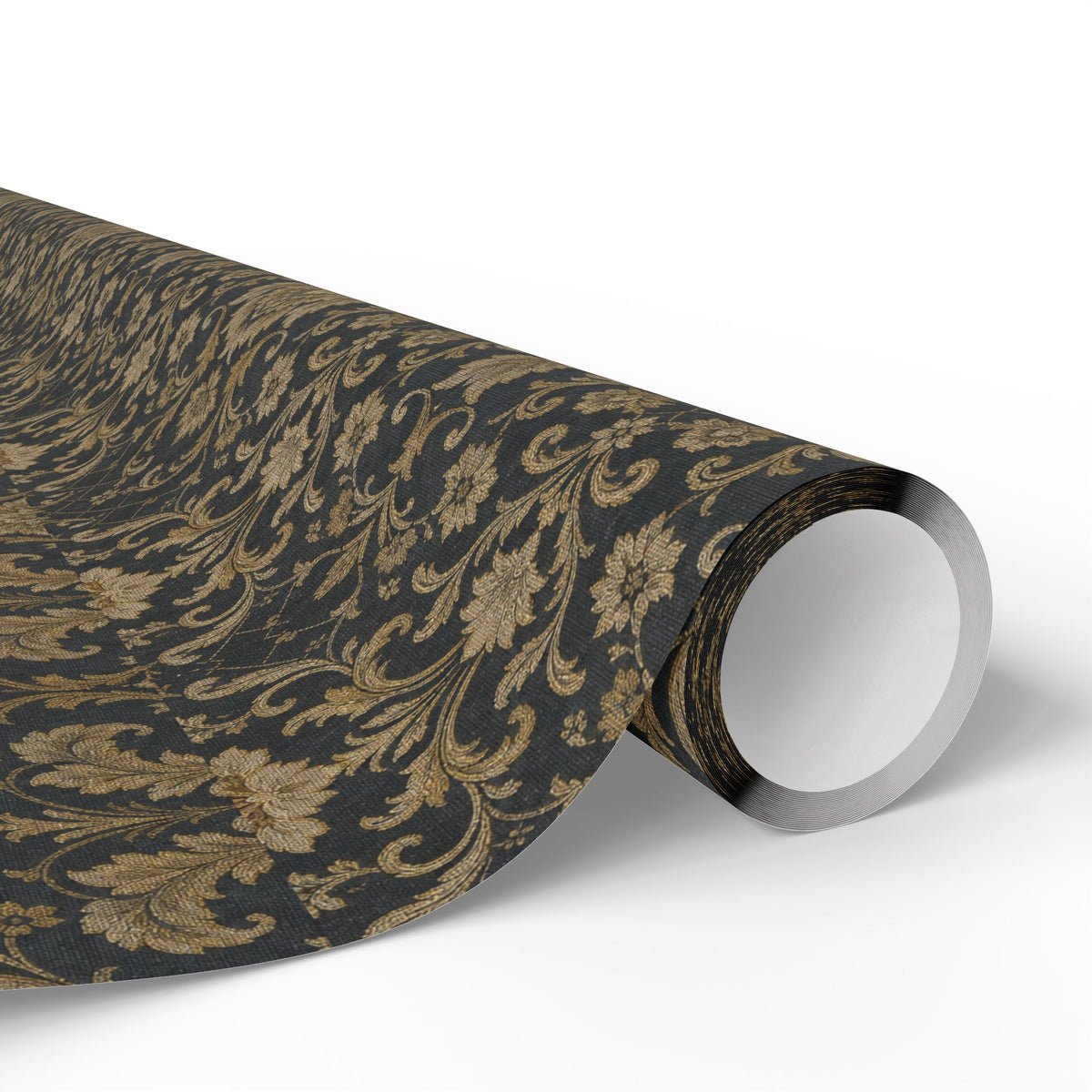 Vintage Black and Gold Damask Wrapping Paper