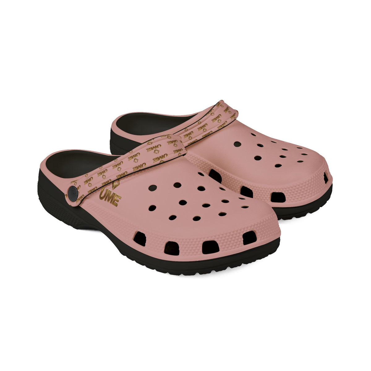 Peach All-Over Print EVA Foam Clogs — Slip-On Shoes