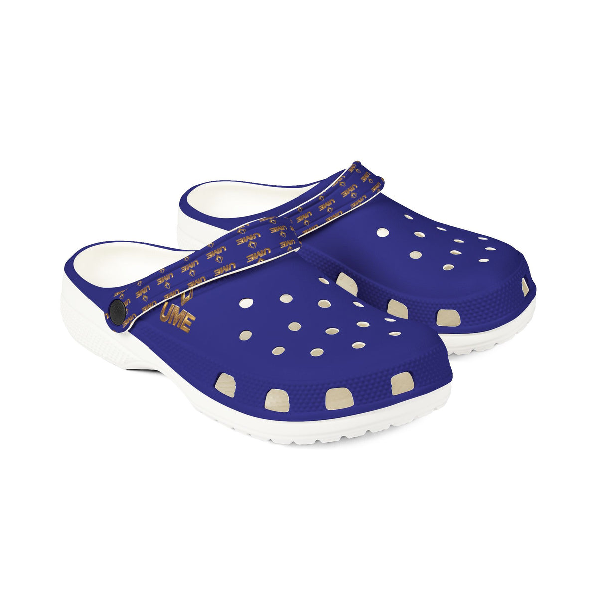 Navy All-Over Print EVA Foam Clogs — Slip-On Shoes