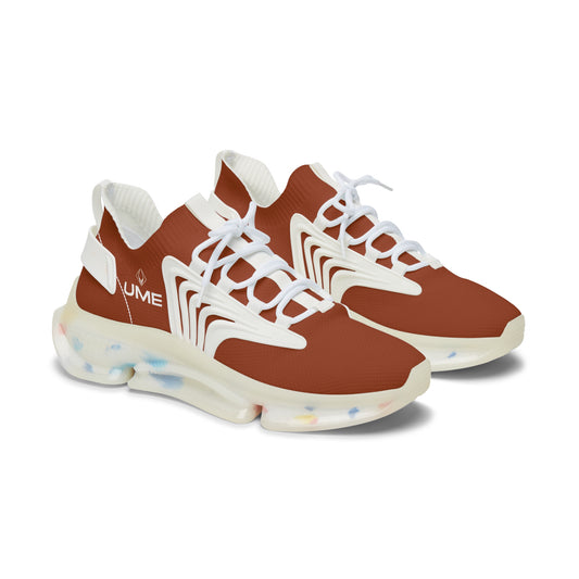Women's Rust UME Mesh Sneakers — Deep Earthy Graphic Cloud Sole Athletic Shoe