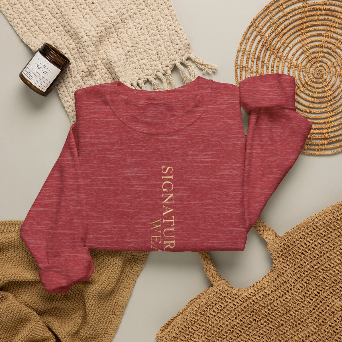Signature Wear Minimalist Crewneck Sweatshirt — Black, Sand & More
