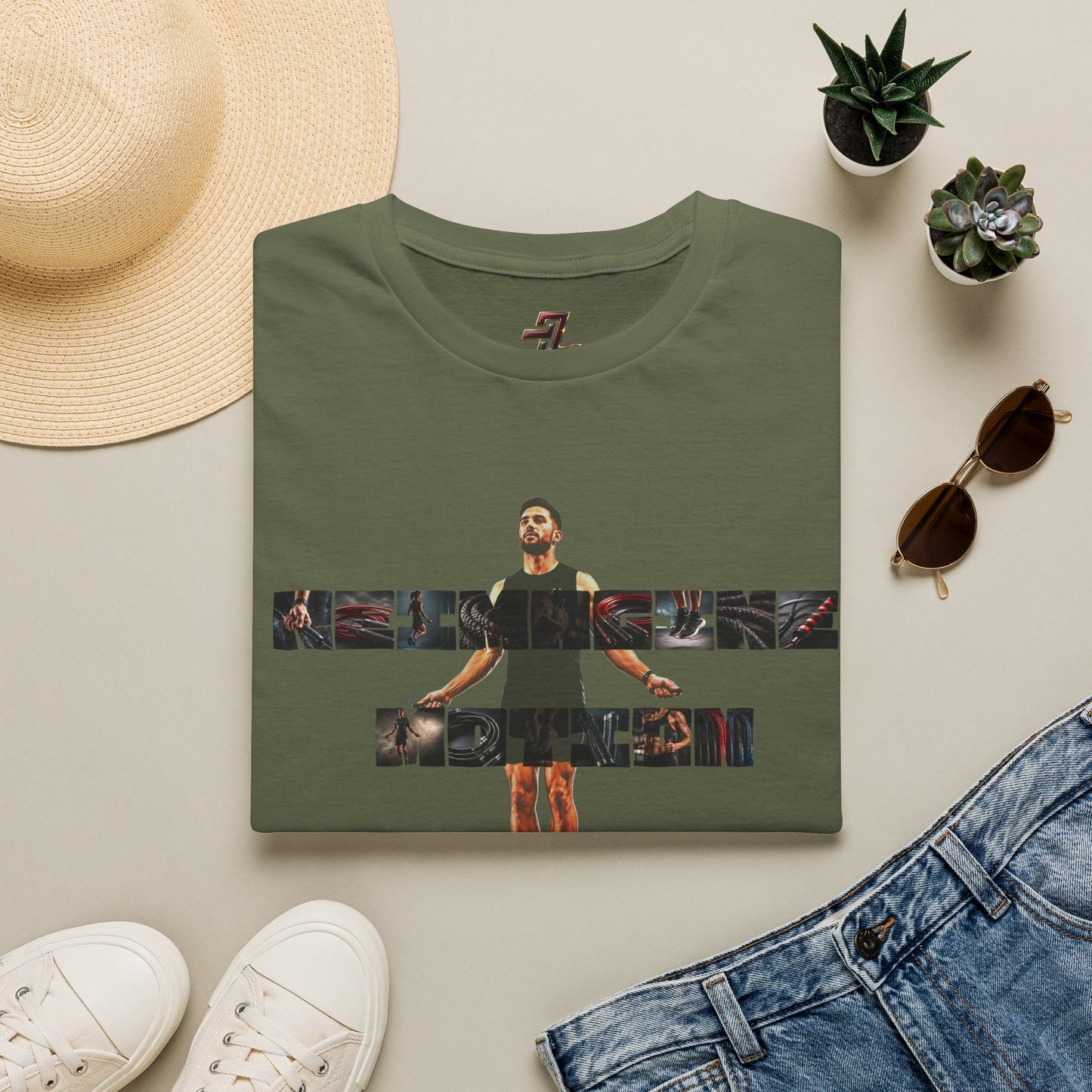 The Grind Graphic Tee — Cinematic Athlete Collage