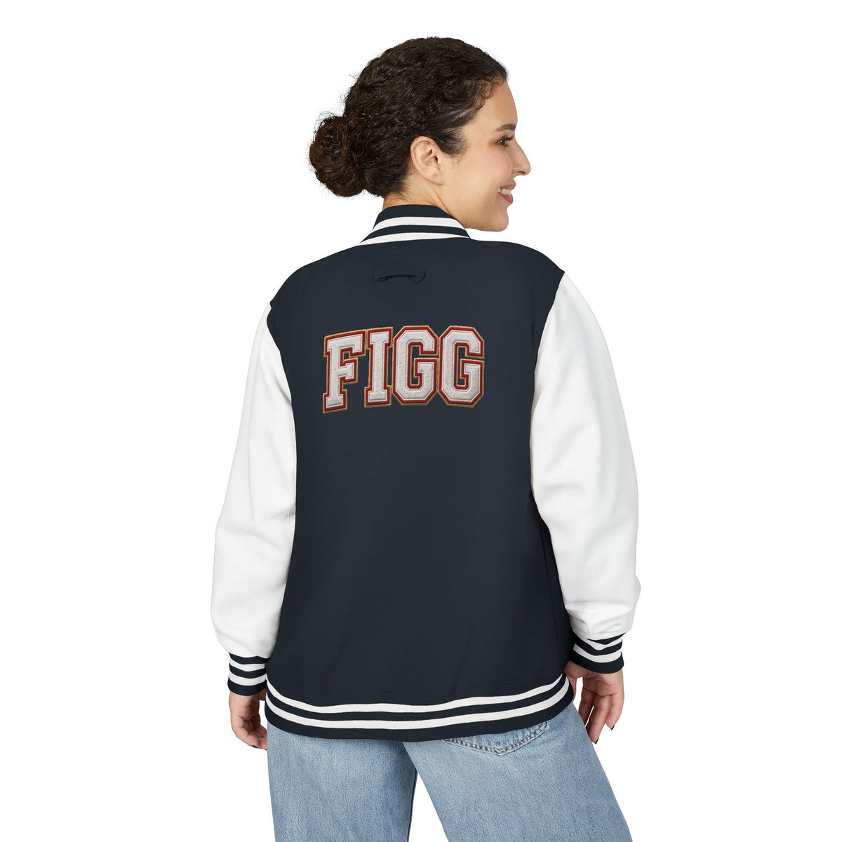 FIGG Letterman Jacket — Burgundy, Black, Navy & Bright Colors