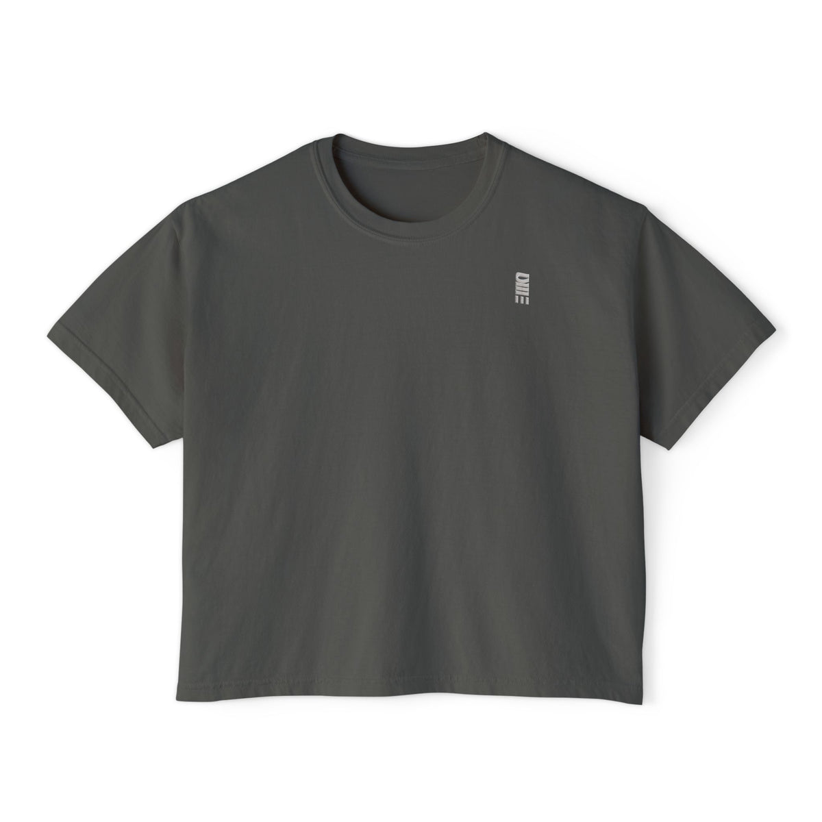 Women’s Cropped Boxy T-Shirt — Multi-Color Minimal Graphic