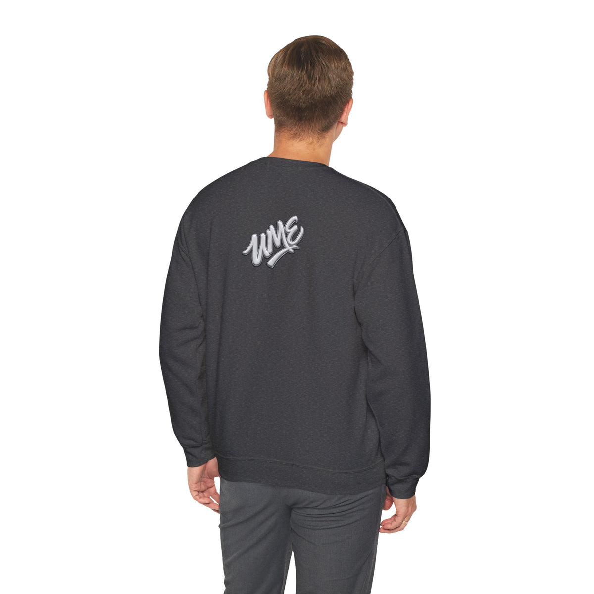 Crewneck Sweatshirt — UME White Logo All-Over Print