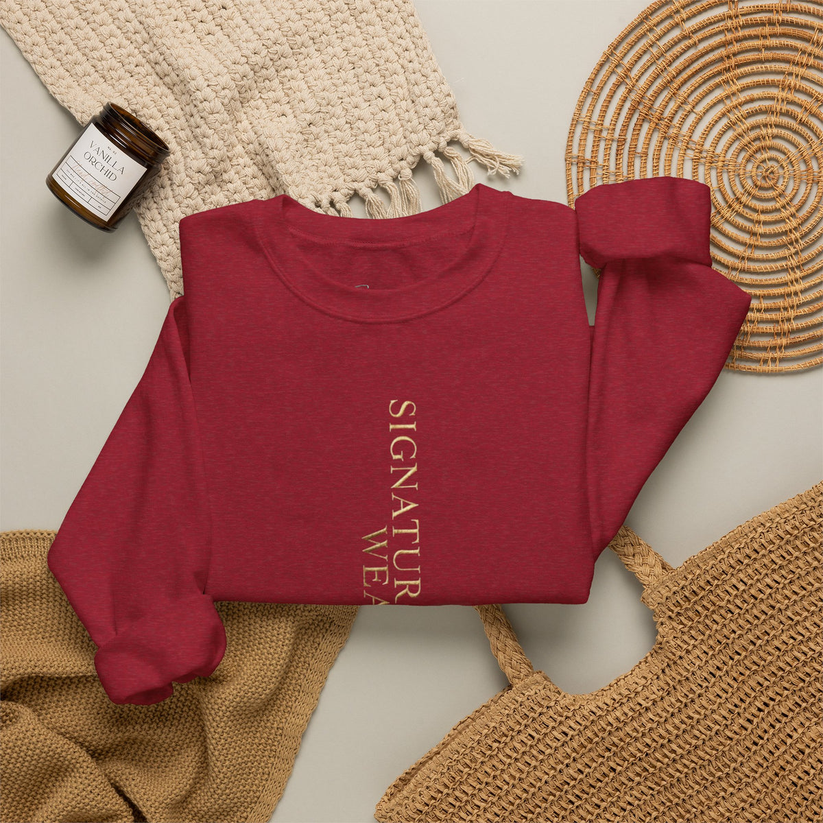 Signature Wear Minimalist Crewneck Sweatshirt — Black, Sand & More