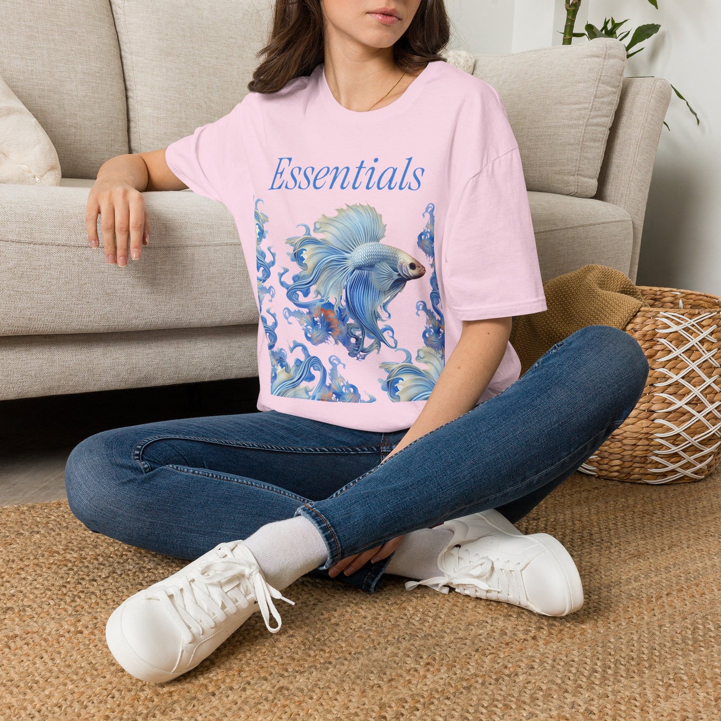Essentials Betta Fish Graphic Tee — Softstyle Unisex T-Shirt