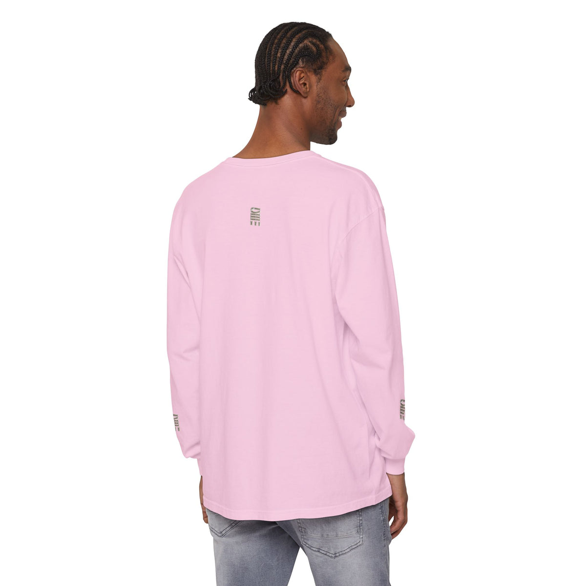 Garment-Dyed Long-Sleeve T-Shirt — Multi-Color Minimal Graphic