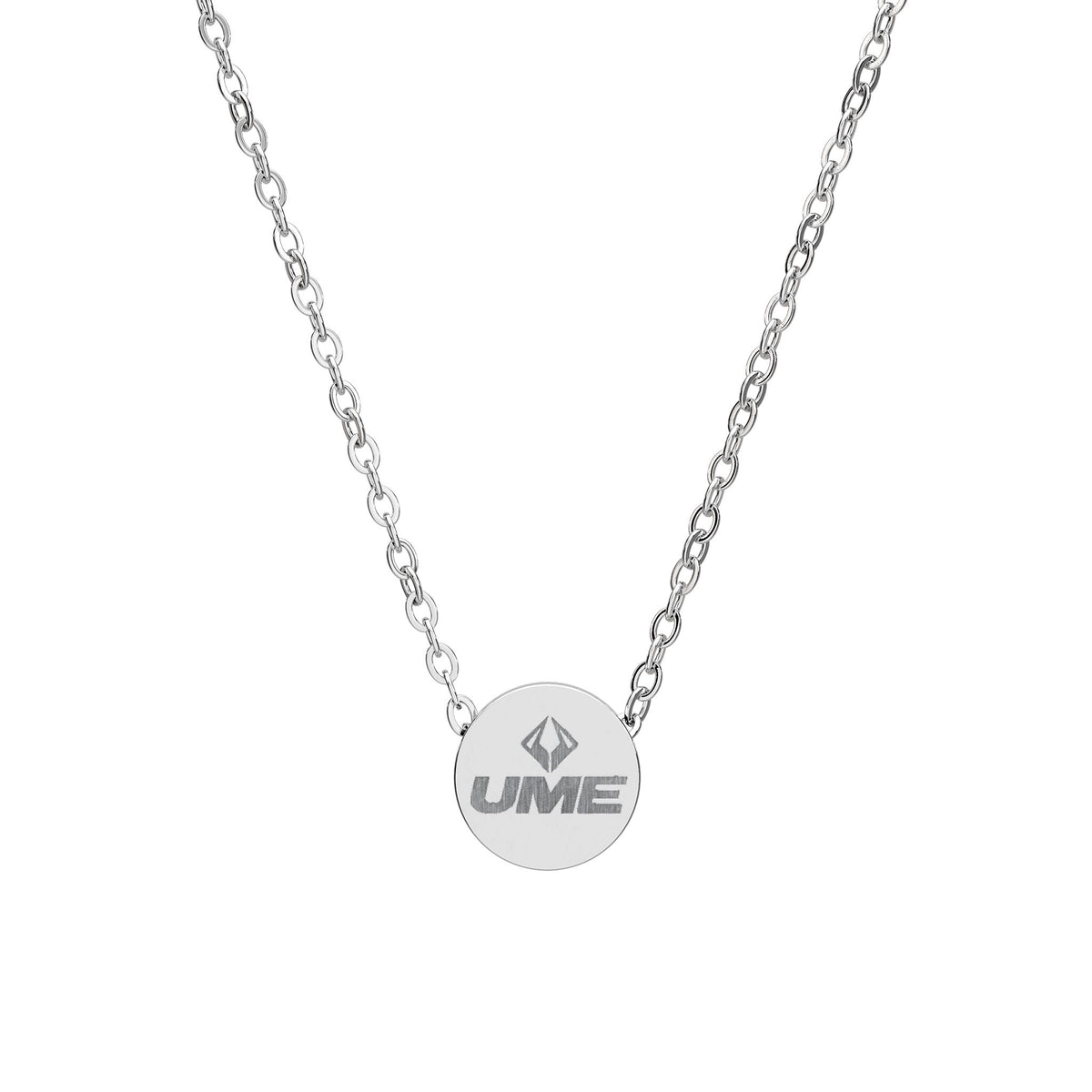 Engravable Mini Circle Necklace — Personalized Disc Pendant (Custom Text/Logo)