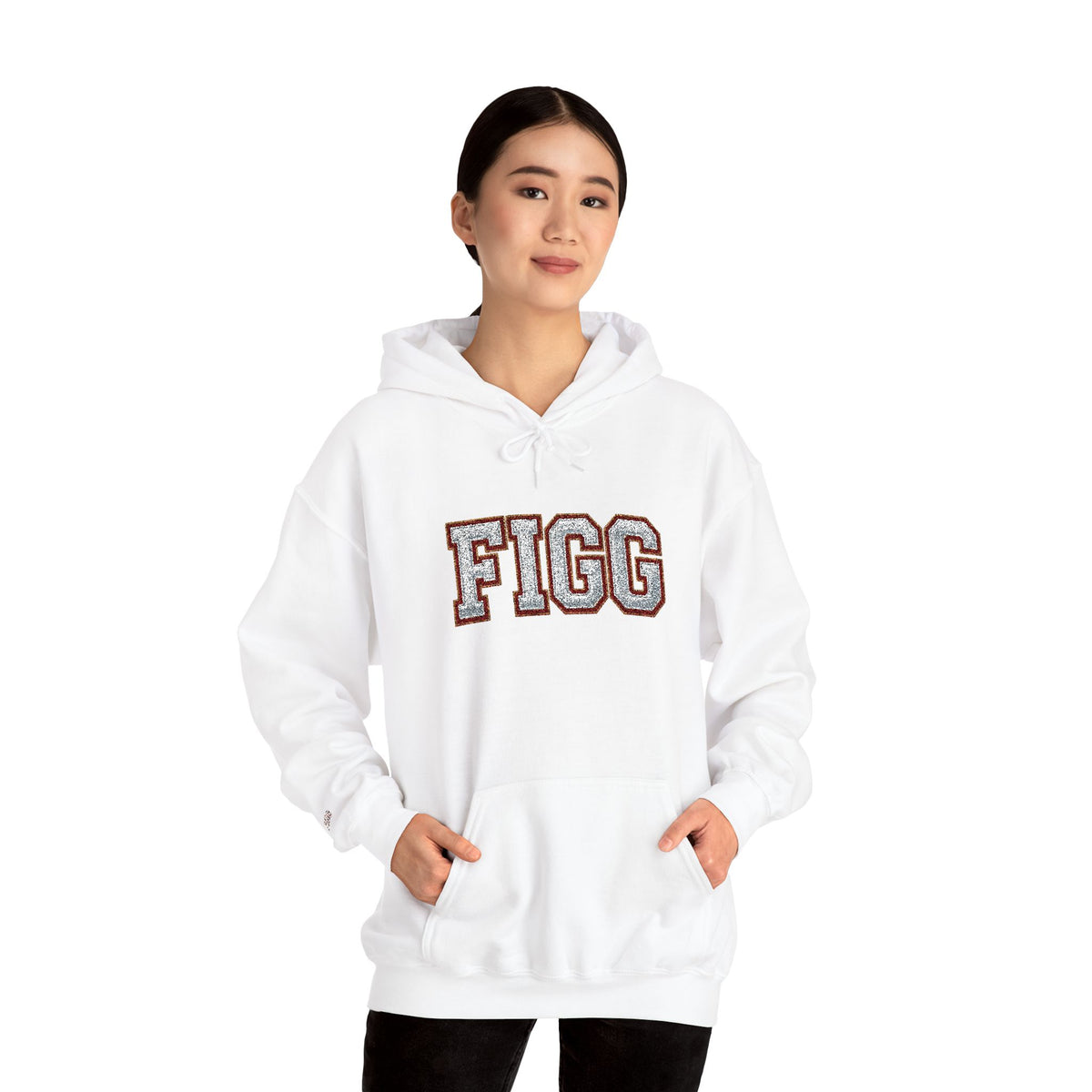 FFiGG Embroidered Varsity Hoodie — White, Black, Grey & More Colors