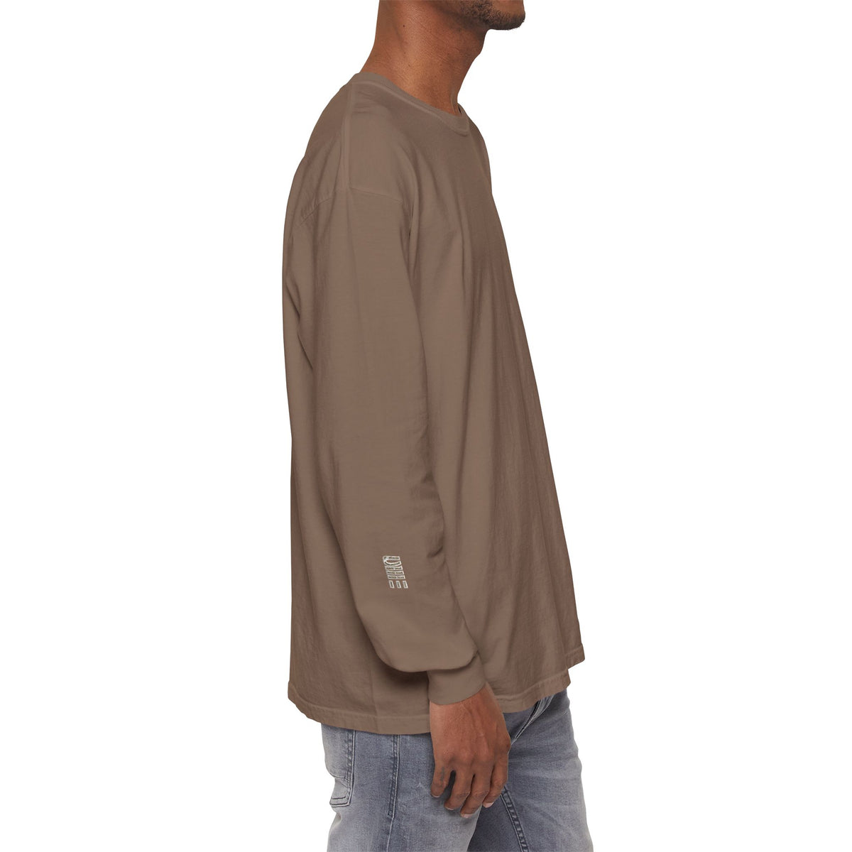 Garment-Dyed Long-Sleeve T-Shirt — Multi-Color Minimal Graphic