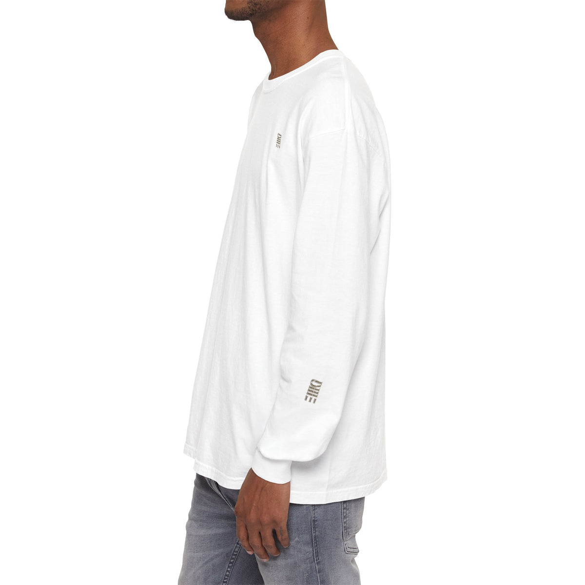 Garment-Dyed Long-Sleeve T-Shirt — Multi-Color Minimal Graphic