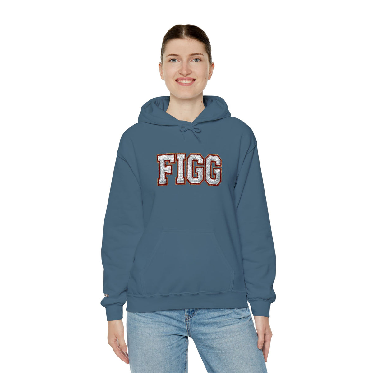 FFiGG Embroidered Varsity Hoodie — White, Black, Grey & More Colors