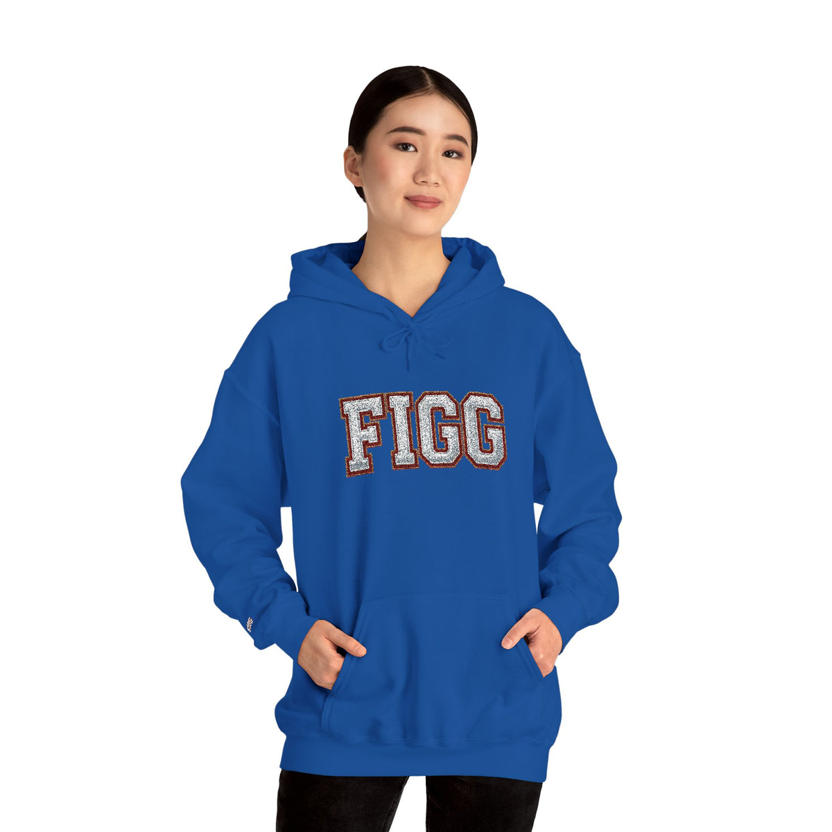 FFiGG Embroidered Varsity Hoodie — White, Black, Grey & More Colors