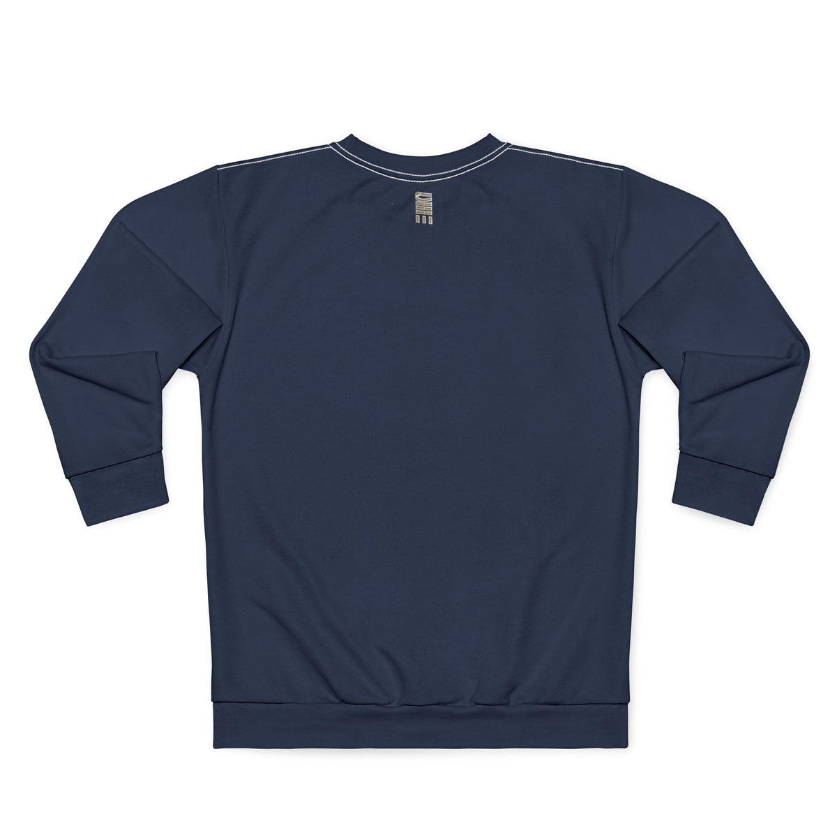 Minimal Crewneck Sweatshirt — Navy All-Over Print