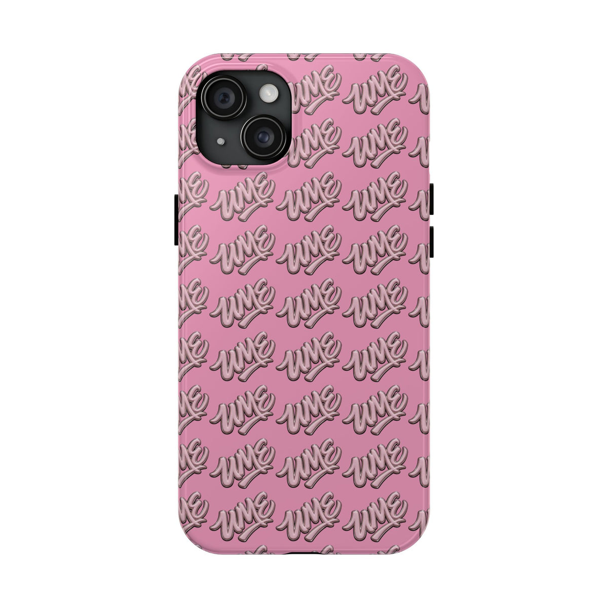 UME Tough Phone Case — Pink Logo Print | iPhone & Samsung